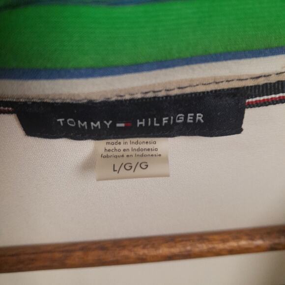 Tommy Hilfiger Striped Polo Style Tank Top Women L Normcore Preppy Classic - Picture 4 of 9